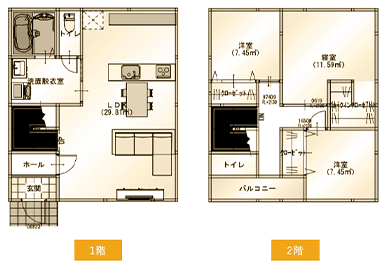27坪プラン間取り
